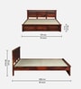 Zurndorf Sheesham Wood King Size Bed in Honey Oak Finish