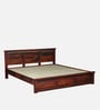 Zurndorf Sheesham Wood King Size Bed in Honey Oak Finish