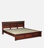 Zurndorf Sheesham Wood King Size Bed in Honey Oak Finish