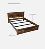 Zurndorf Sheesham Wood Queen Size Bed in  Provincial Teak Finish