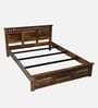 Zurndorf Sheesham Wood Queen Size Bed in  Provincial Teak Finish