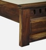 Zurndorf Sheesham Wood Queen Size Bed in  Provincial Teak Finish