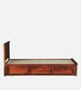 Zurndorf Sheesham Wood Single Bed In  Honey Oak Finish With Box Storage