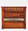 Zurndorf Sheesham Wood Single Bed In  Honey Oak Finish With Box Storage