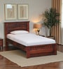 Zurndorf Sheesham Wood Single Bed in  Honey Oak Finish