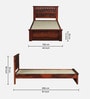 Zurndorf Sheesham Wood Single Bed in  Honey Oak Finish