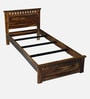 Zurndorf Sheesham Wood Single Bed in  Provincial Teak Finish