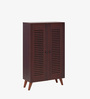 Zuvio 2 Door Shoe Rack In Rosewood Finish
