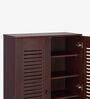 Zuvio 2 Door Shoe Rack In Rosewood Finish