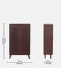 Zuvio 2 Door Shoe Rack In Rosewood Finish