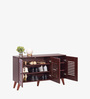 Zuvio 3 Door Shoe Rack In Rosewood Finish