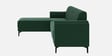 Zyra Water-Repellant Velvet Fabric RHS Sectional Sofa (3 + Lounger) in Emerald Green Color