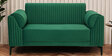 Zyra Waterproof Velvet 2 Seater Sofa In Emerald Green Colour
