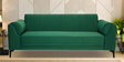 Zyra Waterproof Velvet 3 Seater Sofa In Emerald Green Colour