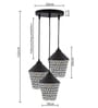 Zydo Black Metal Cluster Hanging Light