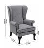 Zylar Teak Wood Chair With Suede Fabric In Black Houndstooth