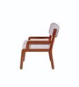 Zyra Fabric Dining Chair In White Colour