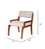 Zyra Fabric Dining Chair In White Colour