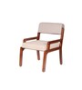 Zyra Fabric Dining Chair In White Colour