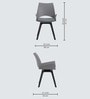 Zyra Fiber Cafe Chair with Revolving Mechanism In Light Grey Color