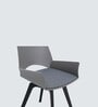 Zyra Fiber Cafe Chair with Revolving Mechanism In Light Grey Color