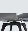 Zyra Fiber Cafe Chair with Revolving Mechanism In Light Grey Color