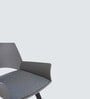Zyra Fiber Cafe Chair with Revolving Mechanism In Light Grey Color