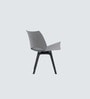 Zyra Fiber Cafe Chair with Revolving Mechanism In Light Grey Color