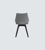 Zyra Fiber Cafe Chair with Revolving Mechanism In Light Grey Color