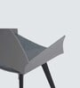 Zyra Fiber Cafe Chair with Revolving Mechanism In Light Grey Color