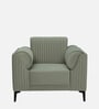 Zyra Waterproof Velvet 1 Seater Sofa In Beige Colour