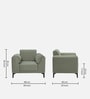 Zyra Waterproof Velvet 1 Seater Sofa In Beige Colour