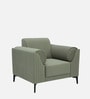 Zyra Waterproof Velvet 1 Seater Sofa In Beige Colour