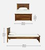 Zurndorf Sheesham Wood Single Bed in Scratch Resistant Provincial Teak Finish