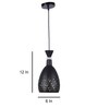 Zyvaria Black Iron Hanging Light  | E27 holder | without Bulb |  Eliante