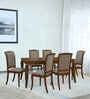 Zyvva 6 Seater Dining Set In Brown & Grey Finish