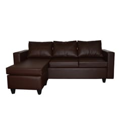 Devise Modular RHS Lounger Sofa in Brown Colour by Elegant Furniture