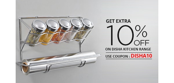 Get Extra 10% off Disha Kitchen Range - Use Coupon - DISHA10