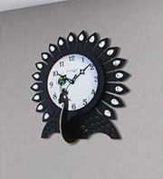 Black Wood Wall Clock by Random