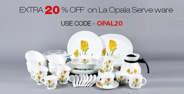 Get 20% off on La Opala Serve ware Use coupon - OPAL20 