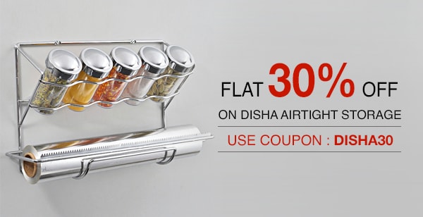 Flat 30% off on Disha Airtight Storage - Use Coupon DISHA30  