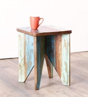 Tynisha Stool in Distress Finish by Bohemiana