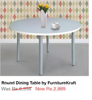 Round Dining Table by FurnitureKraft 