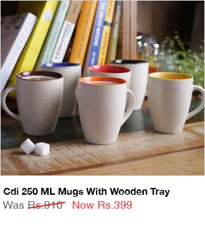 Cdi 250 ML Mugs With Wooden Tray