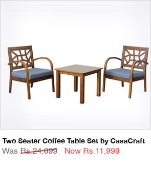 Two Seater Coffee Table Set by CasaCraft
