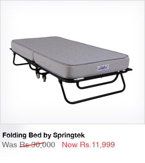 Folding Bed with 6 Inch Foam Mattress bySpringtek 