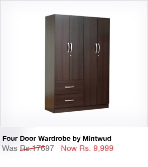 Four Door Wardrobe by Mintwud 