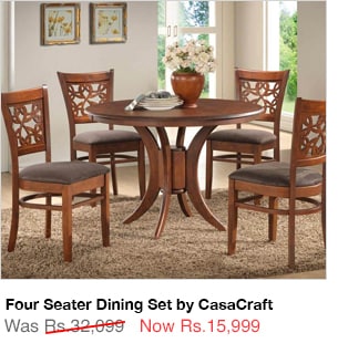Four Seater Dining Set by CasaCraft