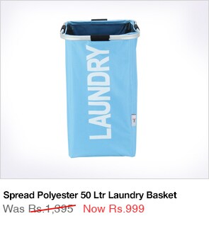 Spread Polyester 50 Ltr Laundry Basket