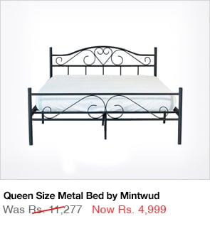 Queen Size Metal Bed by Mintwud 